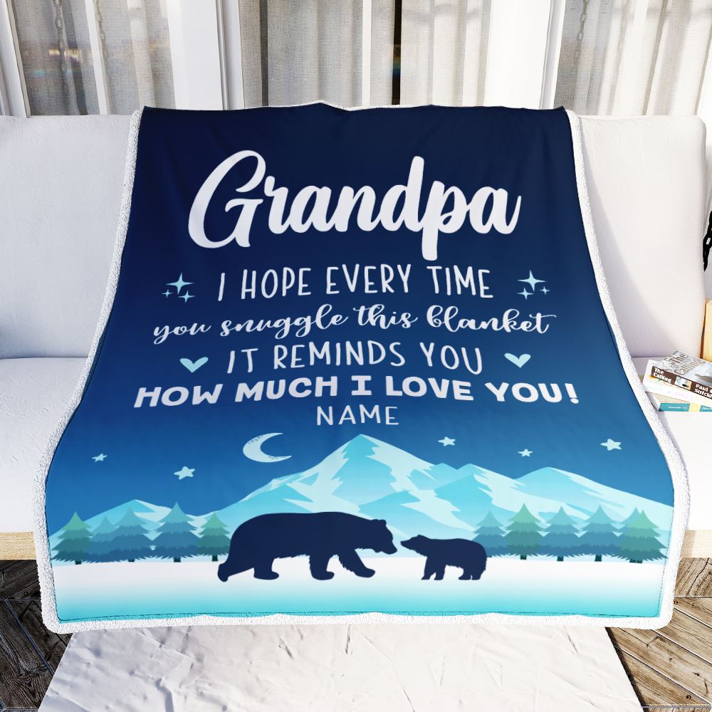 Personalized best sale grandpa blanket