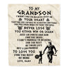 Personalized To My Grandson Blanket From Grandpa Pops You Will Never Lose Viking Grandson Birthday Graduation Christmas Customized Fleece Blanket | teecentury