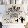 Personalized To My Grandson Blanket From Grandpa Pops You Will Never Lose Viking Grandson Birthday Graduation Christmas Customized Fleece Blanket | teecentury