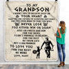 Personalized To My Grandson Blanket From Grandpa Pops You Will Never Lose Viking Grandson Birthday Graduation Christmas Customized Fleece Blanket | teecentury