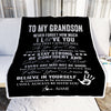 Personalized To My Grandson I Love You Forever From Grandma Grandpa Grandson Birthday Christmas Thanksgiving Graduation Customized Fleece Blanket Blanket | Teecentury.com