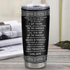 Personalized To My Grandson Viking Stainless Steel Tumbler Cup Never Feel You Are Alone Odin Scandinavian Norse Runes Birthday Christmas Christmas Travel Mug | teecentury