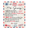 Personalized To My Granny Blanket From Grandkids Grandson Air Mail Letter I Love You Granny Birthday Mothers Day Christmas Customized Fleece Throw Blanket | teecentury
