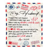 Personalized To My Husband Blanket From Wife Air Mail Letter I Love You Husband For Him Birthday Wedding Anniversary Valentines Day Fleece Throw Blanket | teecentury