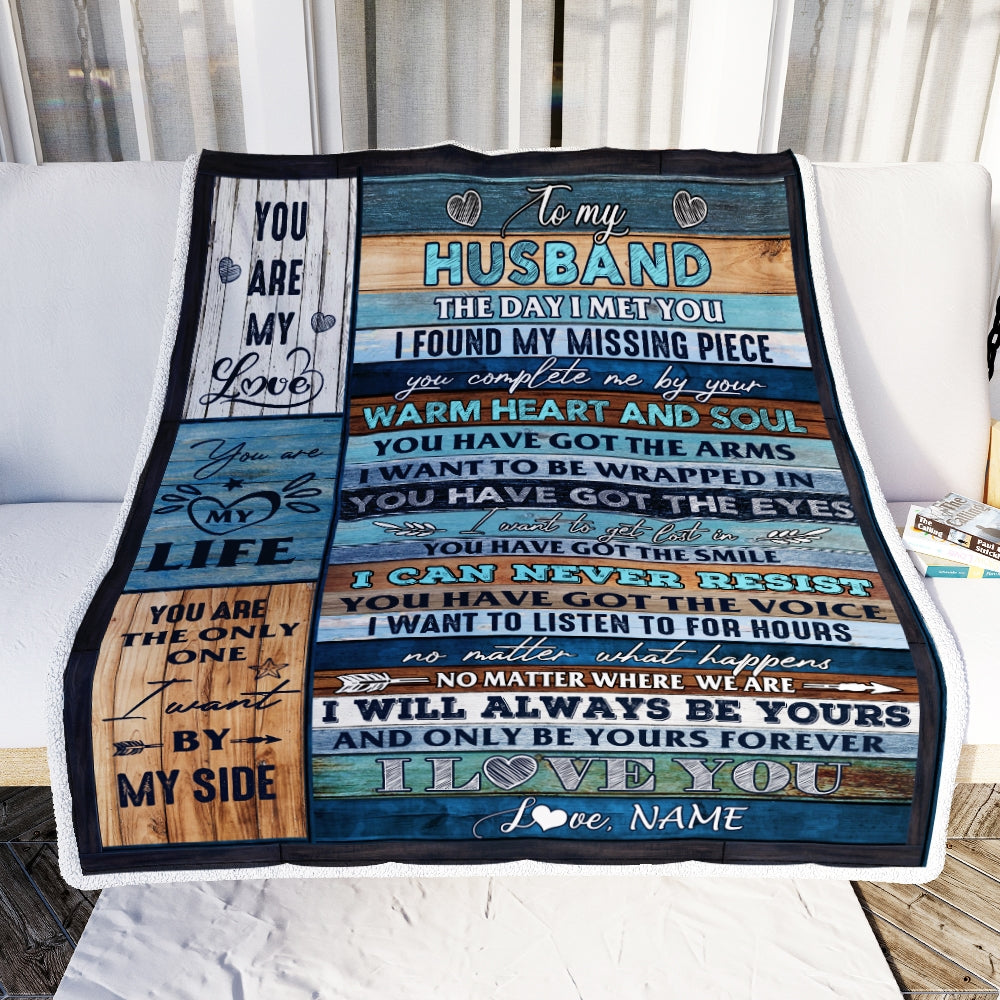 Personalized To My Husband Blanket From Wife I Love You Blessing Sweet Husband Birthday Anniversary Valentine's Day Christmas Customized Fleece Blanket Blanket | Teecentury.com