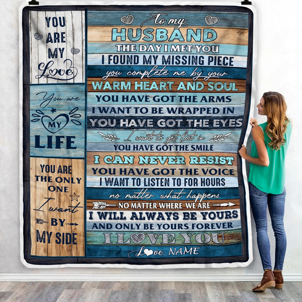 Personalized To My Husband Blanket From Wife I Love You Blessing Sweet Husband Birthday Anniversary Valentine's Day Christmas Customized Fleece Blanket Blanket | Teecentury.com