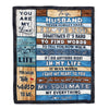 Personalized To My Husband Blanket From Wife Never Forget I Love You Husband Birthday Anniversary Valentines Day Christmas Customized Fleece Throw Blanket | teecentury