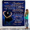 Personalized To My Husband Blanket From Wife Thank you It A Big Hug Husband Anniversary Wedding Day Valentines Day Christmas Fleece Throw Blanket Blanket | Teecentury.com