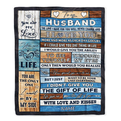 Personalized To My Husband Blanket From Wife Wood I Love You More And More Husband Anniversary Valentines Day For Him Wedding Christmas Fleece Throw Blanket Blanket | Teecentury.com