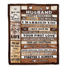 Personalized To My Husband Blanket From Wife Wood You Are My Love My Life Husband Anniversary Wedding Valentines Day Christmas Fleece Throw Blanket Blanket | Teecentury.com