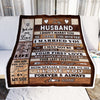 Personalized To My Husband Blanket From Wife Wood You Are My Love My Life Husband Anniversary Wedding Valentines Day Christmas Fleece Throw Blanket Blanket | Teecentury.com