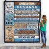 Personalized To My Husband Blanket From Wife Wood You Are My Sunshine I Love You Husband Anniversary Valentines Day Wedding Christmas Fleece Throw Blanket | teecentury