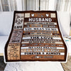 Personalized To My Husband Blanket From Wife Wood You Meaning To Me Love You Husband Anniversary Valentines Day For Her Wedding Christmas Fleece Throw Blanket Blanket | Teecentury.com
