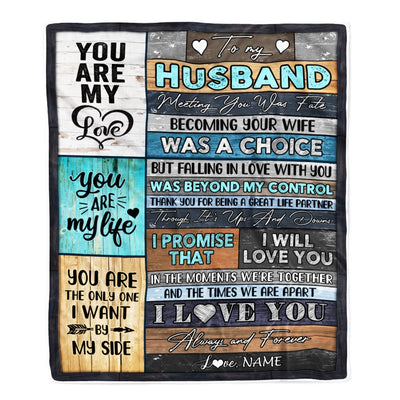 Personalized To My Husband Blanket From Wife You Are My Love Wedding For Husband Birthday For Him Men Christmas Thanksgiving Customized Fleece Blanket Blanket | Teecentury.com