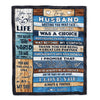 Personalized To My Husband Blanket from Wife Wood You Are My Life Husband Birthday Anniversary Valentines Day Christmas Customized Bed Fleece Throw Blanket | teecentury