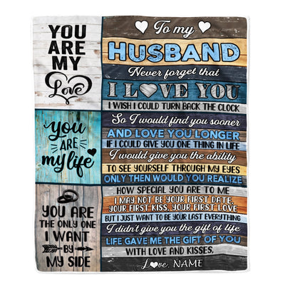 Personalized To My Husband Blankets For Husband From Wife You Are My Love Never Forget That I Love You Birthday Wedding Anniversary Christmas Fleece Blanket Blanket | Teecentury.com