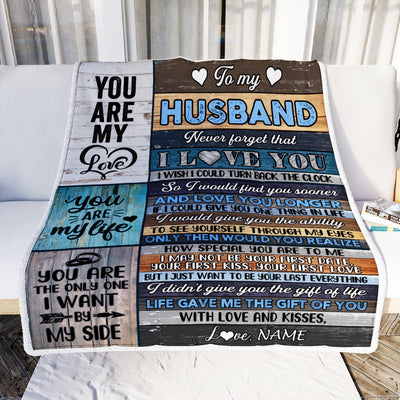 Personalized To My Husband Blankets For Husband From Wife You Are My Love Never Forget That I Love You Birthday Wedding Anniversary Christmas Fleece Blanket Blanket | Teecentury.com