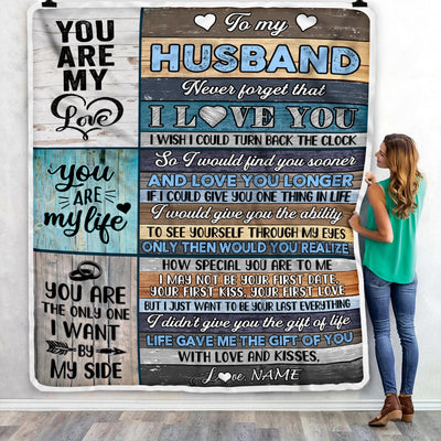 Personalized To My Husband Blankets For Husband From Wife You Are My Love Never Forget That I Love You Birthday Wedding Anniversary Christmas Fleece Blanket Blanket | Teecentury.com