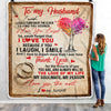 Personalized To My Husband Blankets From Wife Never Forget That I Love You Husband Birthday Wedding Anniversary Christmas Customized Fleece Blanket Blanket | Teecentury.com