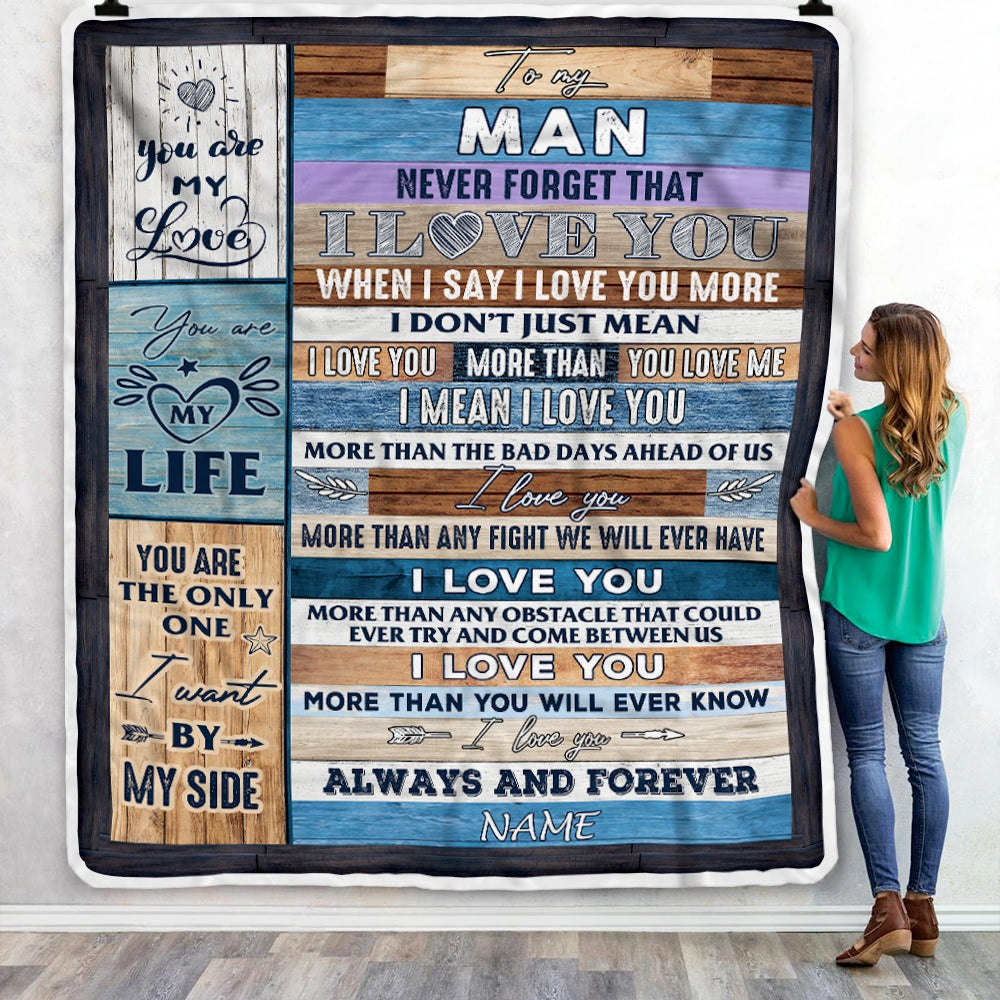 Personalized To My Husband Boyfriend Blanket From Wife Girlfriend You are My Life Husband Anniversary Valentines Wedding Christmas Fleece Throw Blanket Blanket | Teecentury.com