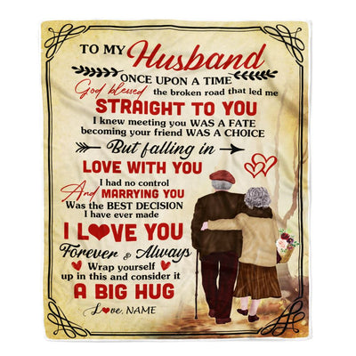 Personalized To My Husband From Wife Blanket I Love You For Him Husband Wedding Anniversary Romantic Valentines Day Birthday Christmas Fleece Throw Blanket | teecentury