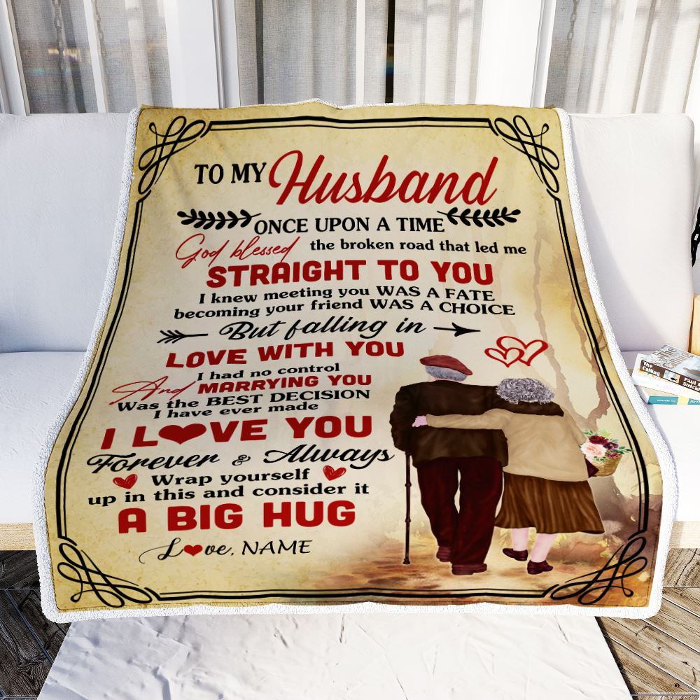 Personalized To My Husband From Wife Blanket I Love You For Him Husband Wedding Anniversary Romantic Valentines Day Birthday Christmas Fleece Throw Blanket | teecentury