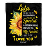 Personalized To My Lala Blanket From Grandkids Granddaughter I Want To Say I Love You Sunfower Lala Birthday Mothers Day Christmas Customized Fleece Blanket | teecentury