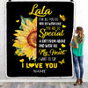Personalized To My Lala Blanket From Grandkids Granddaughter I Want To Say I Love You Sunfower Lala Birthday Mothers Day Christmas Customized Fleece Blanket | teecentury
