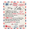 Personalized To My Lolly Blanket From Grandkids Grandson Air Mail Letter I Love You Lolly Birthday Mothers Day Christmas Customized Fleece Throw Blanket | teecentury
