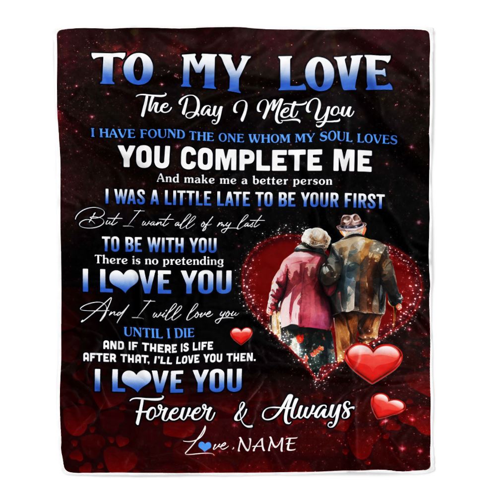 Personalized To My Love Blanket From Wife Husband Girlfriend Boyfriend I Love You Until I Die Wedding Anniversary Birthday Christmas Customized Fleece Blanket | teecentury