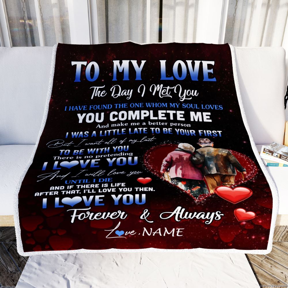 Personalized To My Love Blanket From Wife Husband Girlfriend Boyfriend I Love You Until I Die Wedding Anniversary Birthday Christmas Customized Fleece Blanket | teecentury