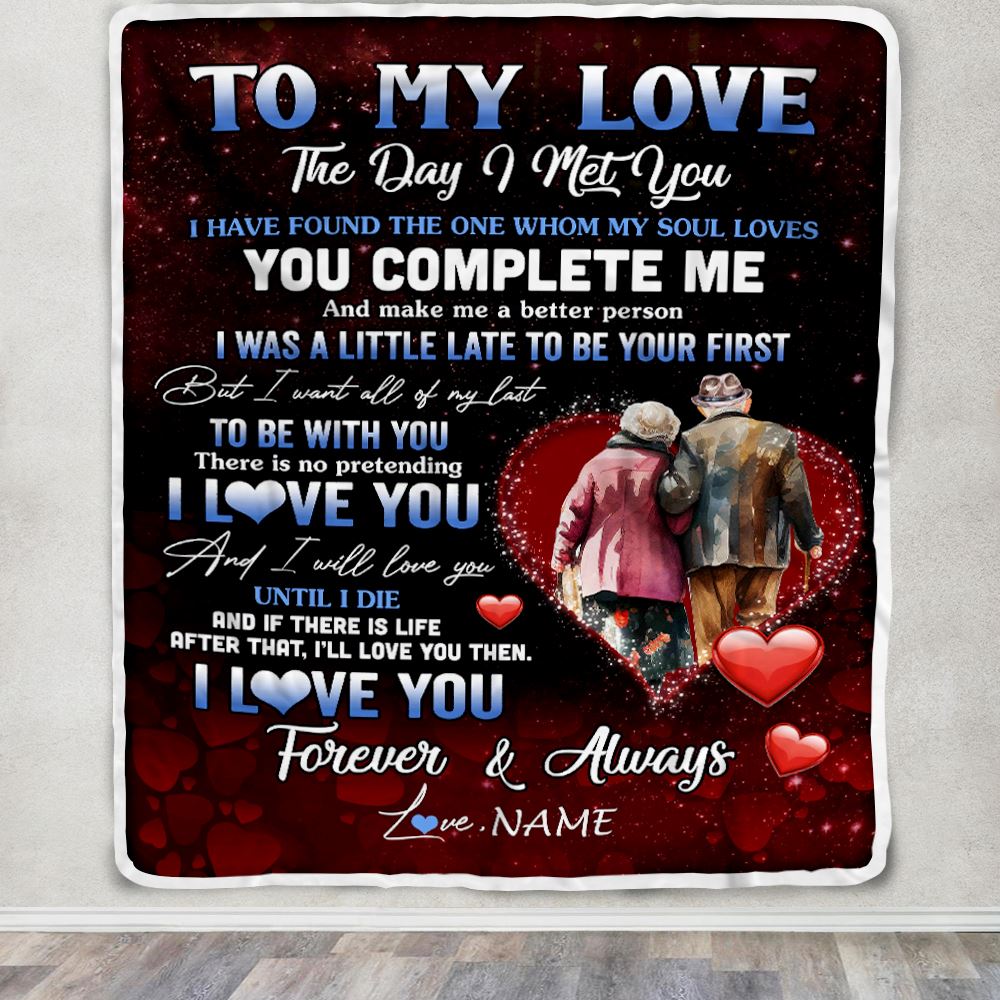 Personalized To My Love Blanket From Wife Husband Girlfriend Boyfriend I Love You Until I Die Wedding Anniversary Birthday Christmas Customized Fleece Blanket | teecentury