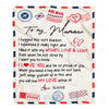 Personalized To My Mamaw Blanket From Grandkids Grandson Air Mail Letter I Love You Mamaw Birthday Mothers Day Christmas Customized Fleece Throw Blanket | teecentury