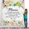 Personalized To My Mamaw Blanket From Grandkids How Much We Love You Flower Mamaw Birthday Mothers Day Christmas Customized Fleece Throw Blanket | teecentury