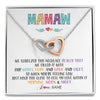 Interlocking Hearts Necklace | Personalized To My Mamaw Necklace From Grandkids Granddaughter We Squeezed This Necklace Mamaw Birthday Mothers Day Jewelry Customized Gift Box Message Card | teecentury