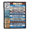 Personalized To My Man Blanket From Wife Never Forget I Love You Husband Birthday Anniversary Wedding Valentines Day Christmas Customized Fleece Throw Blanket | teecentury