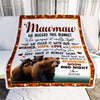 Personalized To My Mawmaw Blanket From Granddaughter Grandson Bear I Love You Mawmaw Birthday Mothers Day Christmas Customized Fleece Throw Blanket | teecentury