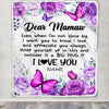 Personalized To My Mawmaw Blanket From Granddaughter Grandson Butterfly Love And Appreciate Mawmaw Birthday Mothers Day Christmas Customized Fleece Blanket | teecentury