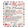 Personalized To My Mawmaw Blanket From Grandkids Grandson Air Mail Letter I Love You Mawmaw Birthday Mothers Day Christmas Customized Fleece Throw Blanket | teecentury
