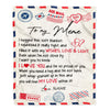 Personalized To My Meme Blanket From Grandkids Grandson Air Mail Letter I Love You Meme Birthday Mothers Day Christmas Customized Fleece Throw Blanket | teecentury