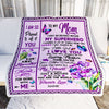 Personalized To My Mom Blanket From Daughter Floral Butterfly Thank You Loving Mother Birthday Mothers Day Christmas Customized Bed Fleece Throw Blanket | teecentury