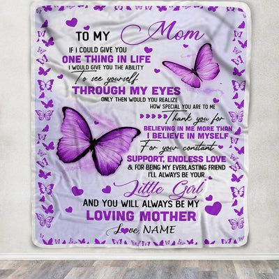 Personalized To My Mom Blanket From Daughter I'll Always be Your Little Girl Loving Mom Mothers Day Birthday Christmas Customized Fleece Blanket Blanket | Teecentury.com