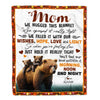 Personalized To My Mom Blanket From Daughter Son Bear I Love You Mom Mother Birthday Mothers Day Thanksgiving Christmas Customized Fleece Throw Blanket | teecentury