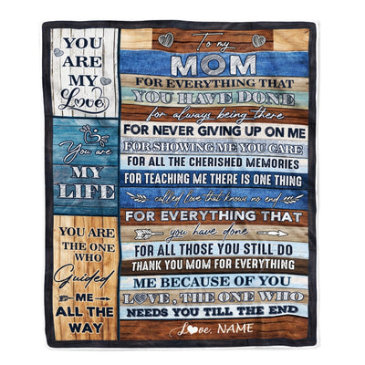 Personalized To My Mom Blanket From Daughter Son Child You Are My Life Travel For Mom Mother's Day Birthday Thanksgiving Christmas Customized Fleece Blanket Blanket | Teecentury.com