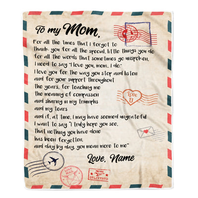 Mantas A mi Mamá-Fleece Blanket Letter To My Mom Express Love