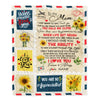 Personalized To My Mom Blanket From Daughter Son Mail Letter I Just Want To Say Thank You Mom Birthday Mothers Day Christmas Customized Fleece Throw Blanket | teecentury