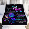 Personalized To My Mom Blanket From Daughter Son Rose Thank You For Giving My Life Mom Birthday Mothers Day Christmas Customized Bed Fleece Blanket | teecentury