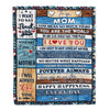 Personalized To My Mom Blanket From Daughter Son Wood You Are My Favorite Mom Birthday Mothers Day Thanksgiving Christmas Customized Bed Fleece Throw Blanket | teecentury