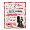 Personalized To My Mom Blanket from Son You Are Appeciated My Loving Mother Mom Mother's Day Birthday Christmas Customized Fleece Blanket Blanket | Teecentury.com