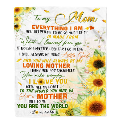 To My Mom Blanket Gift From Daughter I'm So Grateful God Flower